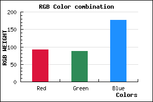 rgb background color #5C58B0 mixer