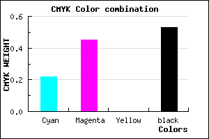 #5D4177 color CMYK mixer