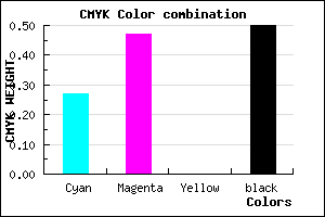 #5D4480 color CMYK mixer