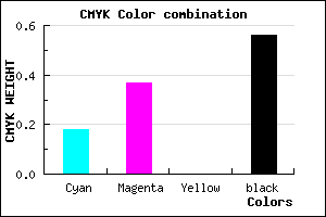 #5D4771 color CMYK mixer