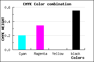 #5D4C74 color CMYK mixer