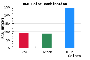 rgb background color #5D58F2 mixer