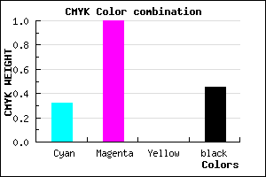 #5E008B color CMYK mixer