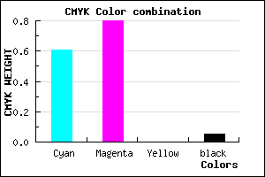 #5E31F3 color CMYK mixer