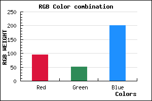 rgb background color #5E33C9 mixer