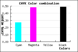 #5E4381 color CMYK mixer