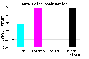 #5E4383 color CMYK mixer