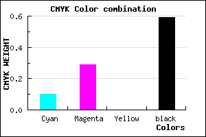 #5E4A68 color CMYK mixer