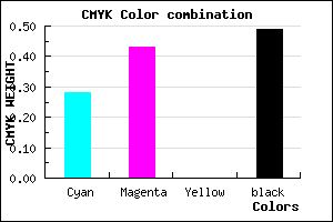#5E4A82 color CMYK mixer