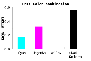 #5E4D71 color CMYK mixer