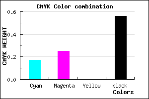 #5E5571 color CMYK mixer