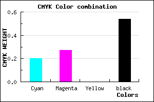 #5E5676 color CMYK mixer