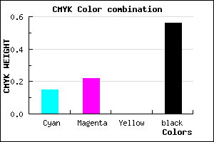 #5E576F color CMYK mixer