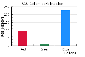 rgb background color #5F0BE3 mixer