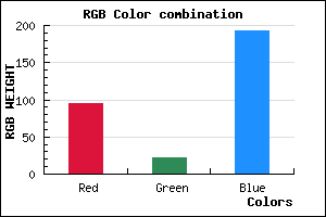 rgb background color #5F16C0 mixer