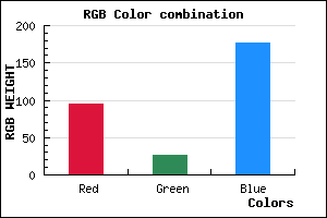 rgb background color #5F1BB1 mixer