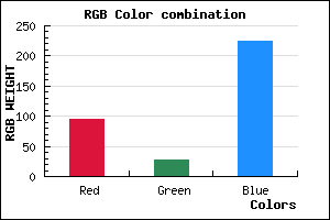 rgb background color #5F1BE1 mixer