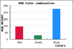 rgb background color #5F1DE3 mixer