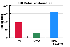 rgb background color #5F1EA0 mixer