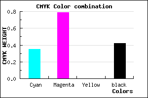 #5F1F93 color CMYK mixer