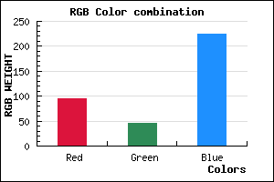 rgb background color #5F2DE1 mixer