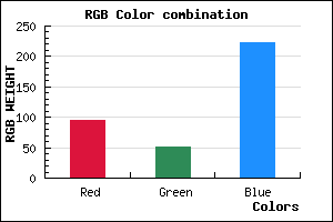 rgb background color #5F34DE mixer