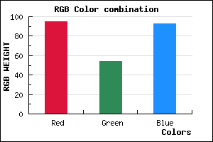 rgb background color #5F365D mixer