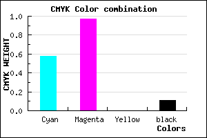 #5F06E2 color CMYK mixer