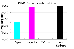 #5F4381 color CMYK mixer
