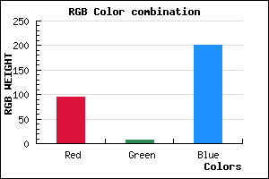 rgb background color #5F07C9 mixer