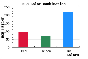 rgb background color #5F48D9 mixer