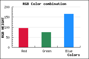 rgb background color #5F4BA5 mixer
