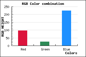 rgb background color #601AE0 mixer