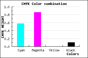 #6020E6 color CMYK mixer