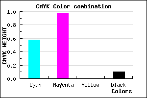 #6008E6 color CMYK mixer