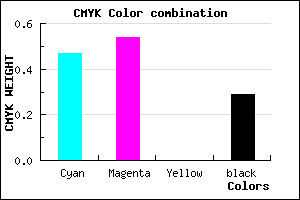 #6053B6 color CMYK mixer