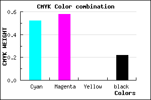 #6053C6 color CMYK mixer