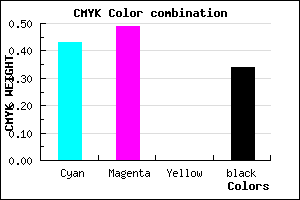 #6057A9 color CMYK mixer