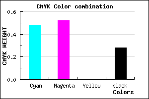 #6057B7 color CMYK mixer