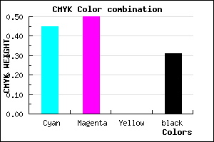 #6058B0 color CMYK mixer