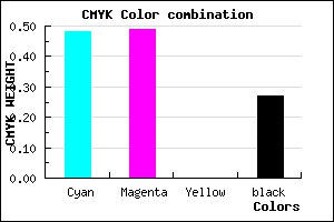 #605EBA color CMYK mixer