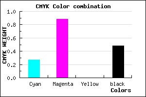 #611084 color CMYK mixer
