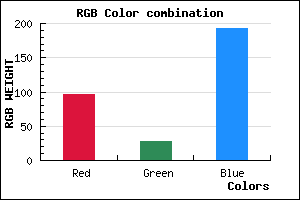 rgb background color #611CC0 mixer