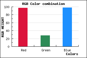 rgb background color #611C62 mixer