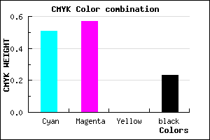 #6154C4 color CMYK mixer