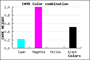 #62007E color CMYK mixer
