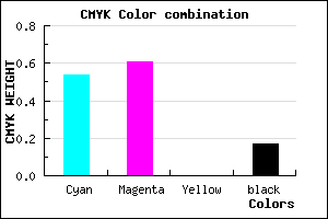 #6253D3 color CMYK mixer