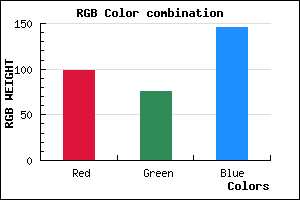 rgb background color #634C92 mixer