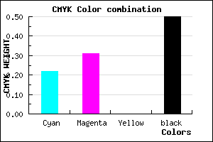 #63577F color CMYK mixer