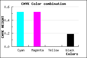 #6363CF color CMYK mixer